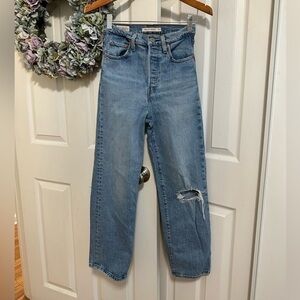 Levi’s Premium Ribcage Straight Ripped Jean